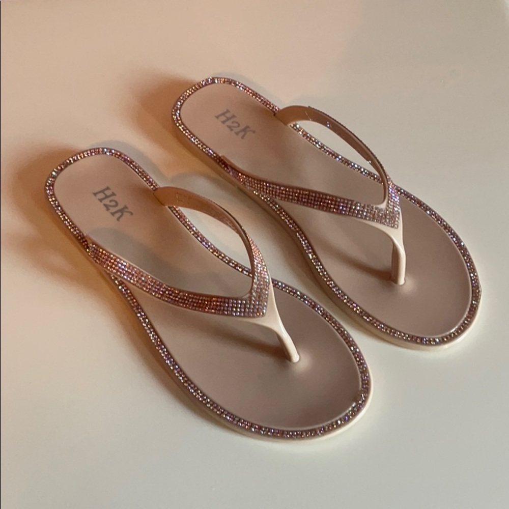 Nude rhinestone sandals - Sizes 5, 6, 7, 8, 9, 10